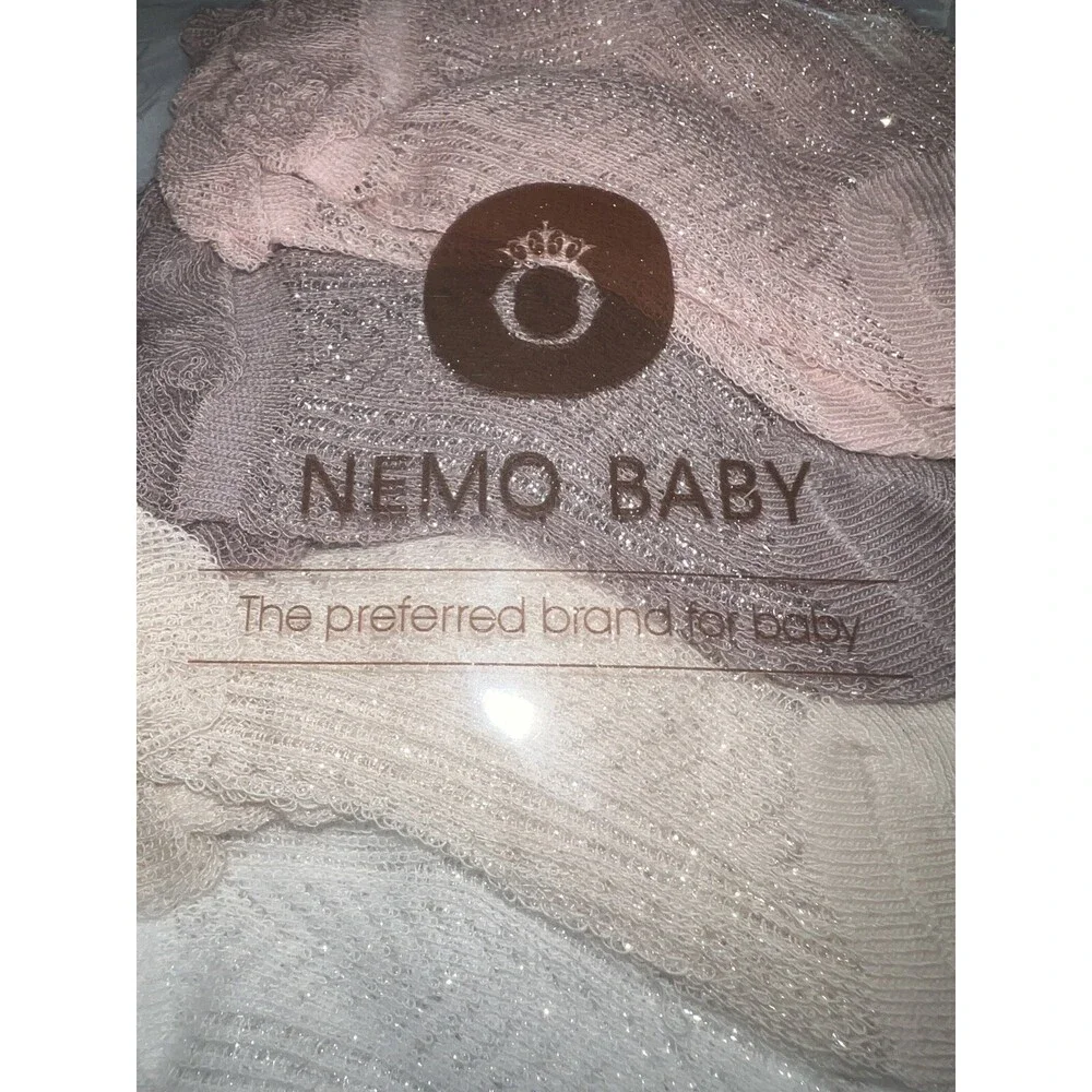 8 Pairs Size XS baby and toddler nemo Baby Socks - Ruffle Top & Knitted Style